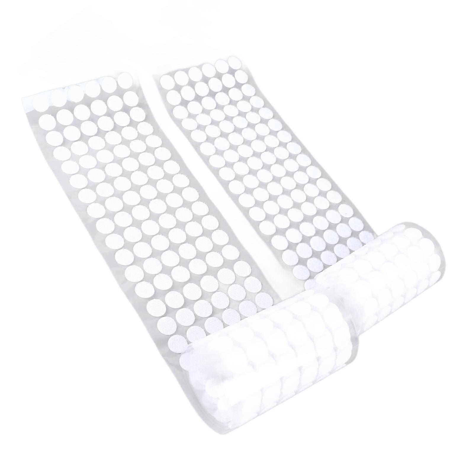 Circular Hook and Loop Long Lasting Strong Self Adhesive Dots Tapes Small Circle Dots Stickers Tapes White