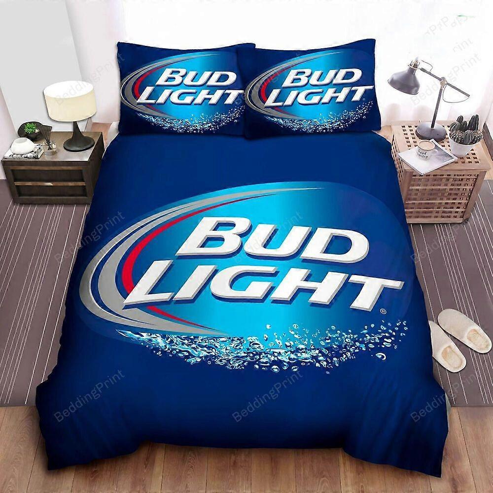 v250 Lençóis Bud Light Symbol Colcha Macia Duna Conjunto de Capa de Edredão Super Bed3-Piece Conjunto de Cama (1 Capa de Edredão + 2 Fronhas) y250