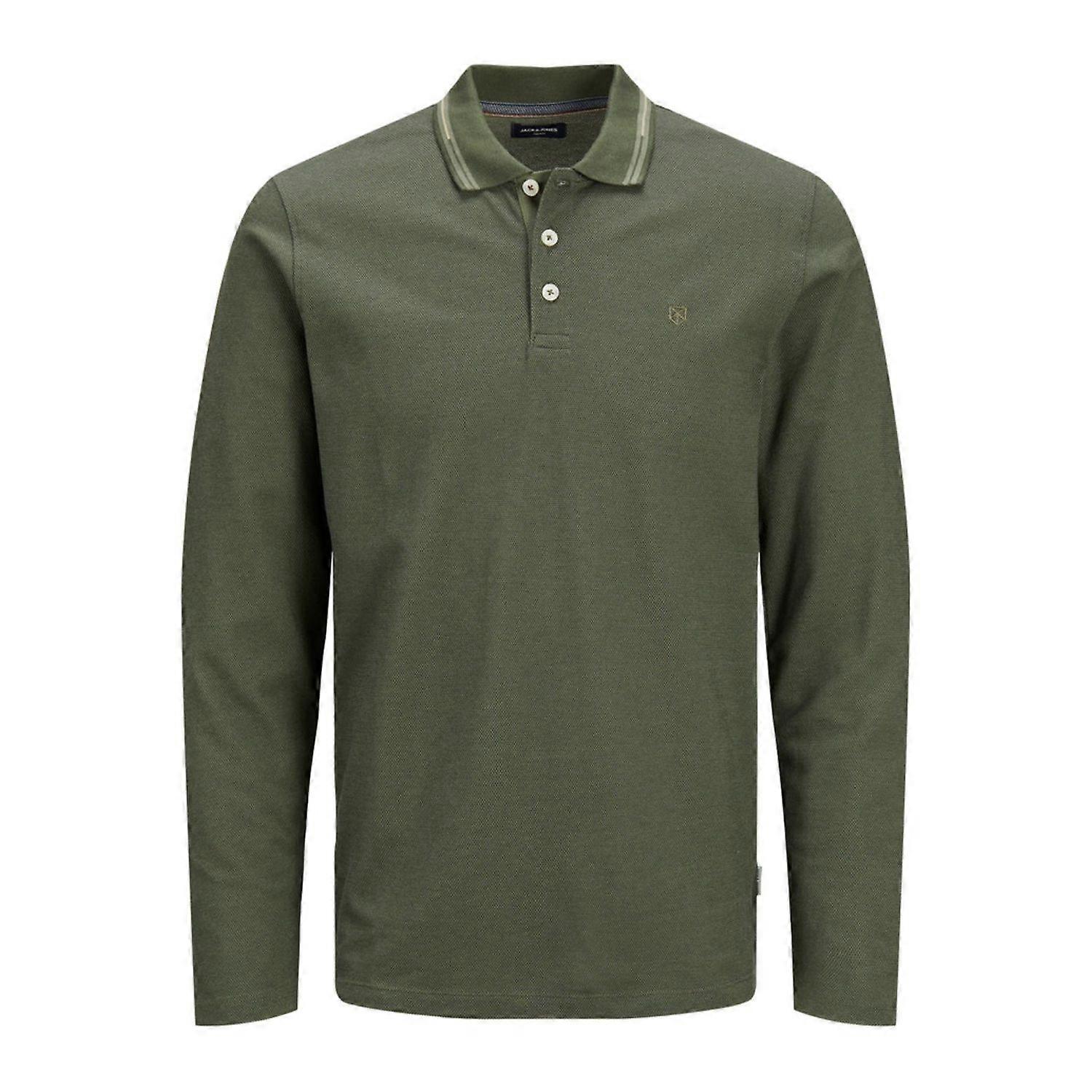 Jack & Jones Bluwin Contrast Tipped Long Sleeve Polo