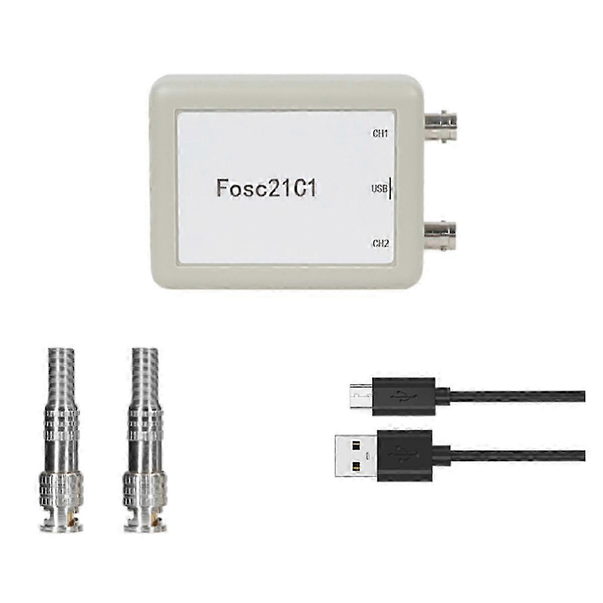Fosc21c1 2 قناة USB Pc راسم الذبذبات 1 ميجا هرتز معدل أخذ العينات راسم الذبذبات المحمول Mcu التنمية