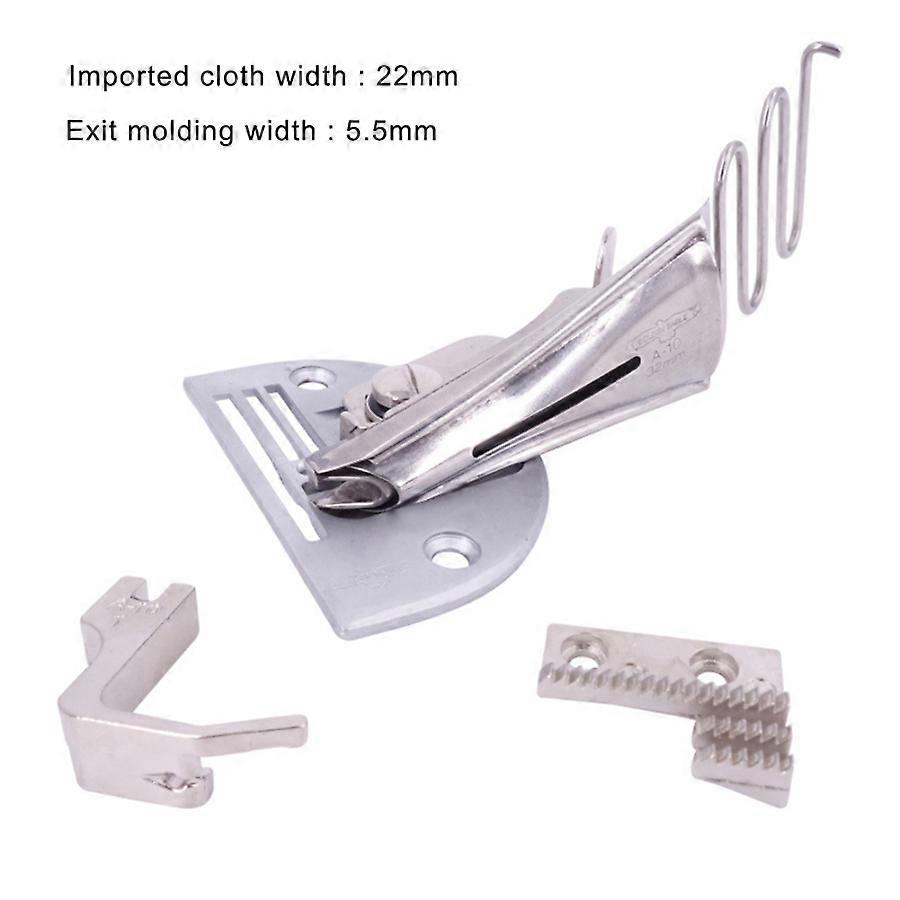 Double-Fold Hemmer Binder for Sewing Lockstitch and Overlock Machines