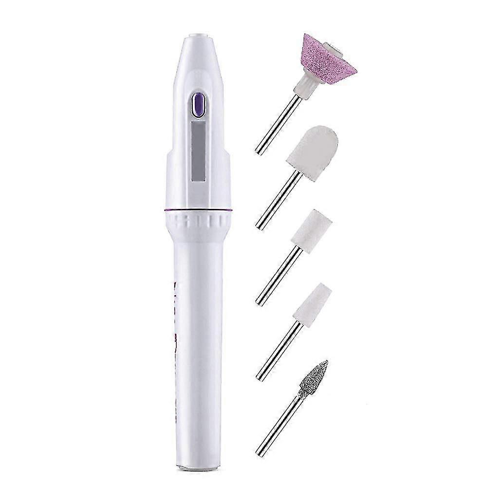 Tragbarer Mini-Nagelbohrer, Acryl-Gel-Entferner Nagelwerkzeuge, Nagellackiermaschine, Stiftform Finger Zehennagelpflege, System zum Polieren, Pflegen und Po