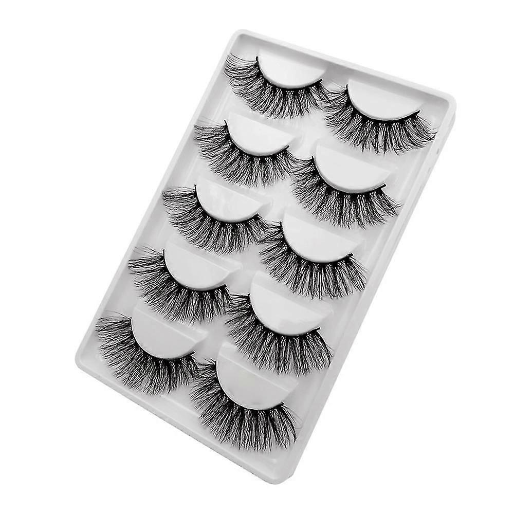 Slender, Thick False Eyelashes, Volume And Curly Eyelashes To Extend The Appearance, 5 Pairs