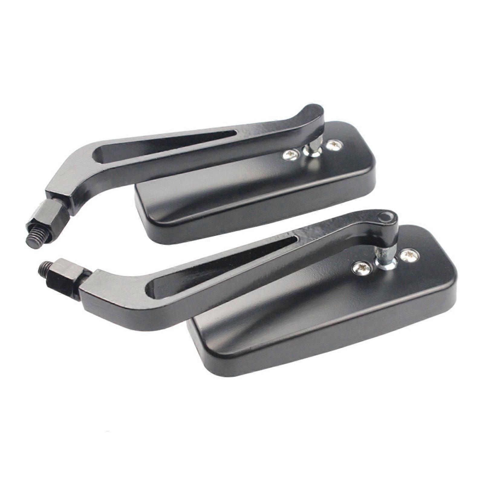 2 Pcs Handle Bar Rearview Mirrors Multi Angle Rotation Oval Rearview Mirror For Motorcycle Electric Vehicles
