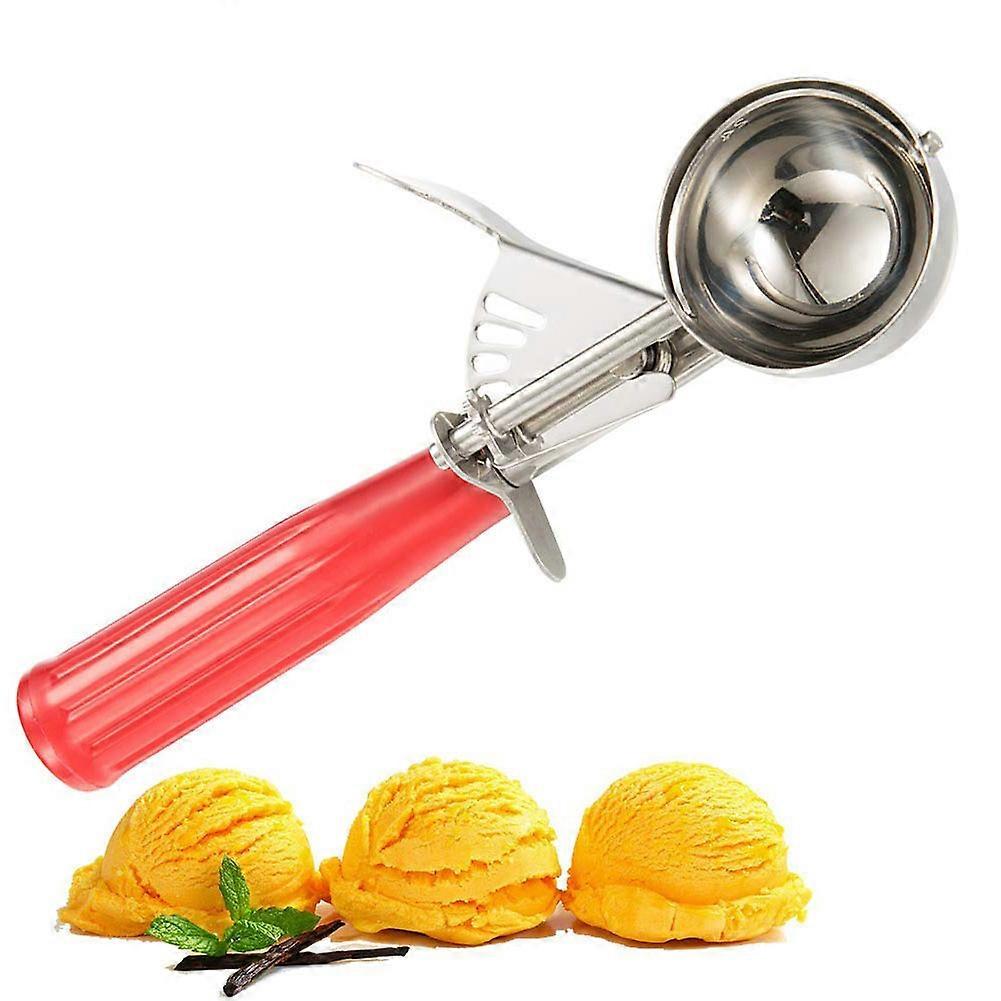 Amazon.com: Ice Cream Scoop, Cake Trigger Cookie Scoop Stainless Steel Scoop Spoon Thanksgiving Gift (Red Medium)