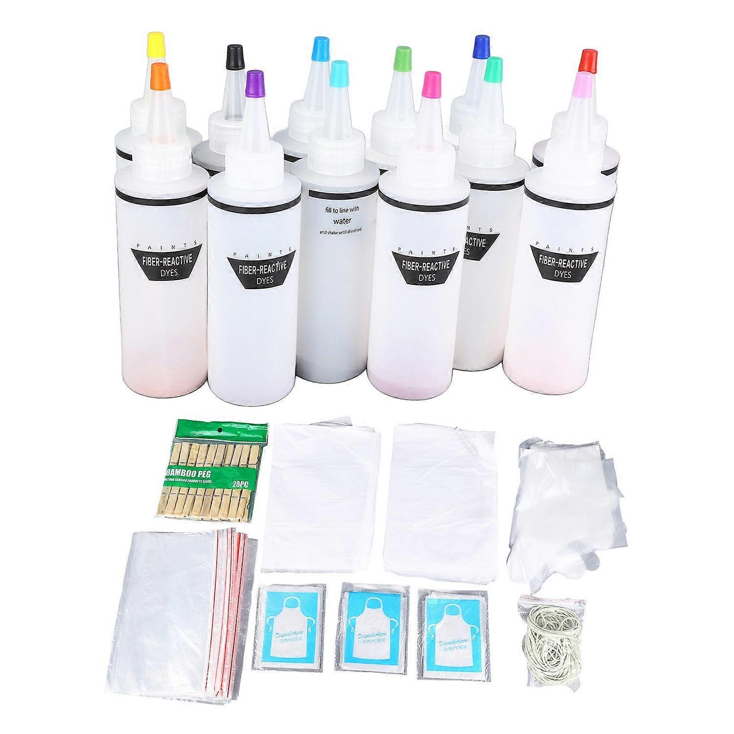 12 لون صبغ التعادل طقم آمنة وممتعة DIY التعادل صبغ كيت لوازم الفنون والحرف اليدوية هدايا للأطفال جير