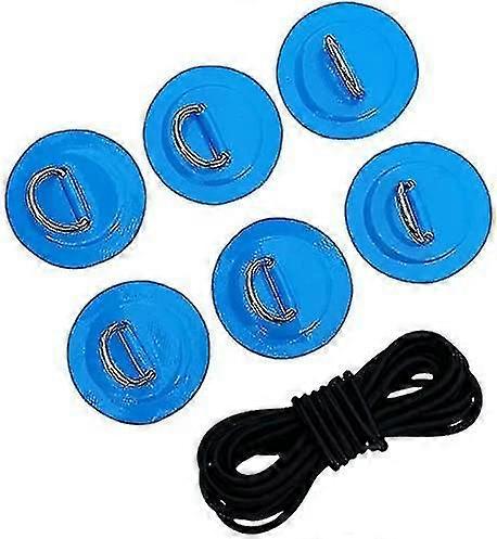 Paddle Board Patch Sup Bungee Deck Rigging Kit With 6pcs D Ring Patch And Elastic Shock Cord For Pvc Inflatable Boat Deck Attachment Kit Kayak A