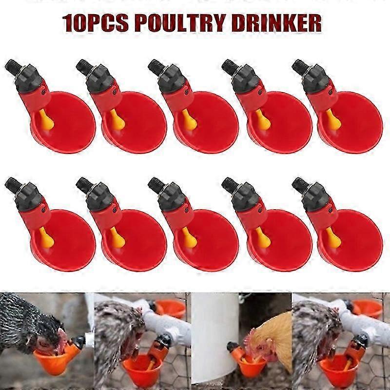 Bird Water Drinking Cups Feed Automatic Coops Poultry Chicken Fowl Drinker