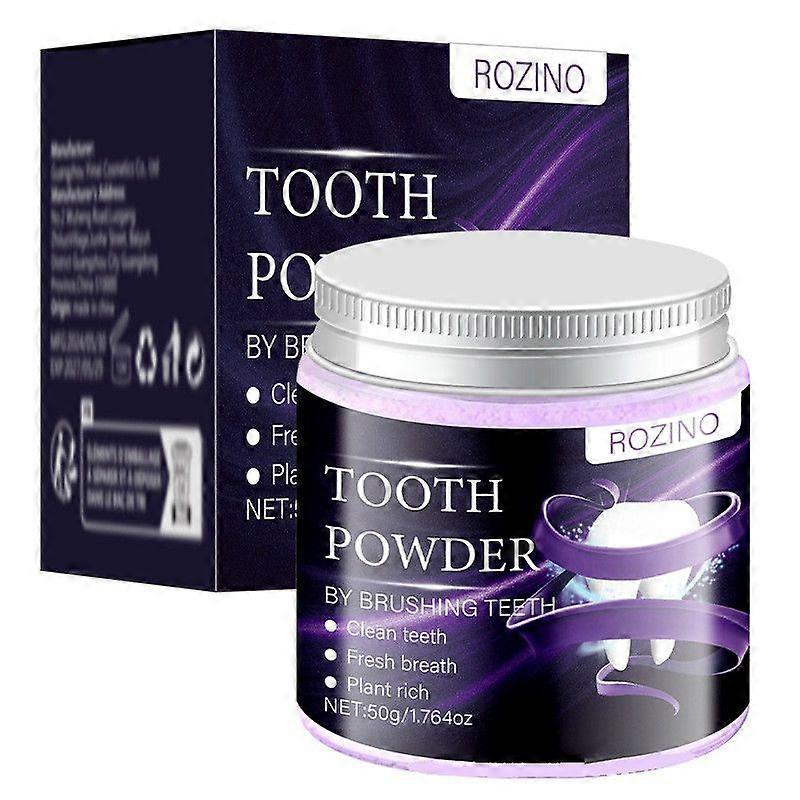 Purple Tooth Powder, Σκόνη Δοντιών Χωρίς Φθόριο για Προστασία Σμάλτου και Ενδυνάμωση Δοντιών, Προστασία των Ούλων και Φρεσκάδα της Αναπνοής