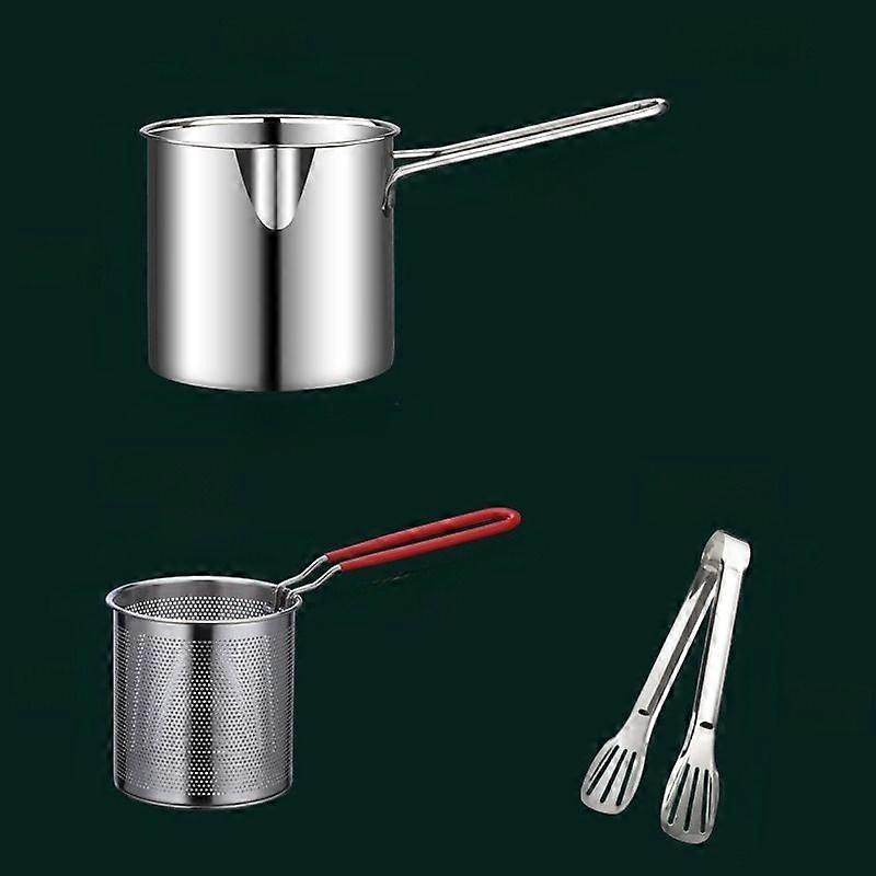 304 Friggitrice in acciaio inox per uso domestico mini friggitrice con colino blu Friggitrice snack braciola di pollo pentola