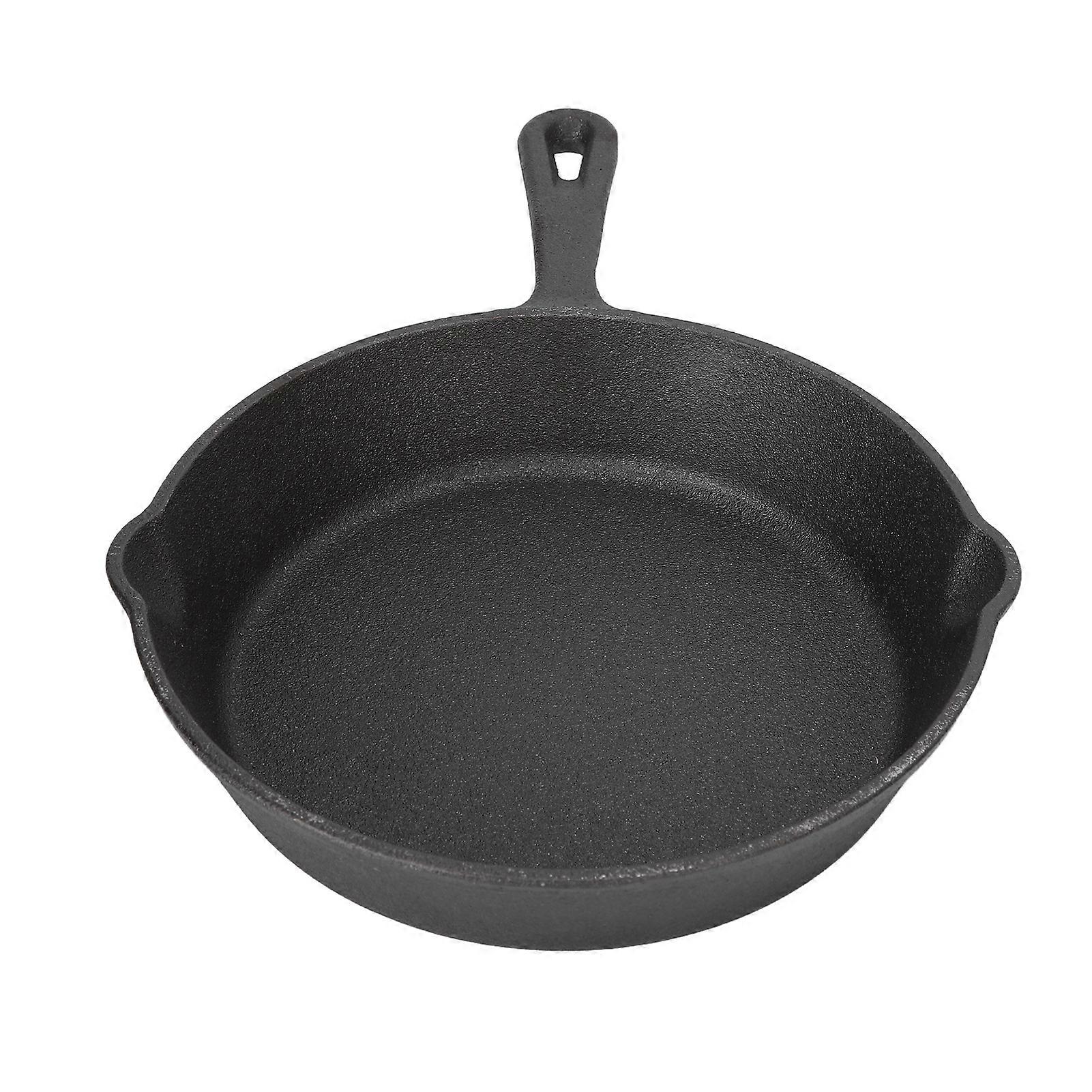 Poêle en fonte, pré-assaisonnée, répartition uniforme de la chaleur pour la cuisson