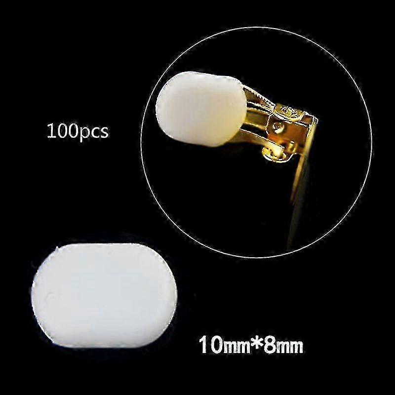 Clear Earring Pads Silicone Comfort Cushions for Clips On Earring, 100pcs