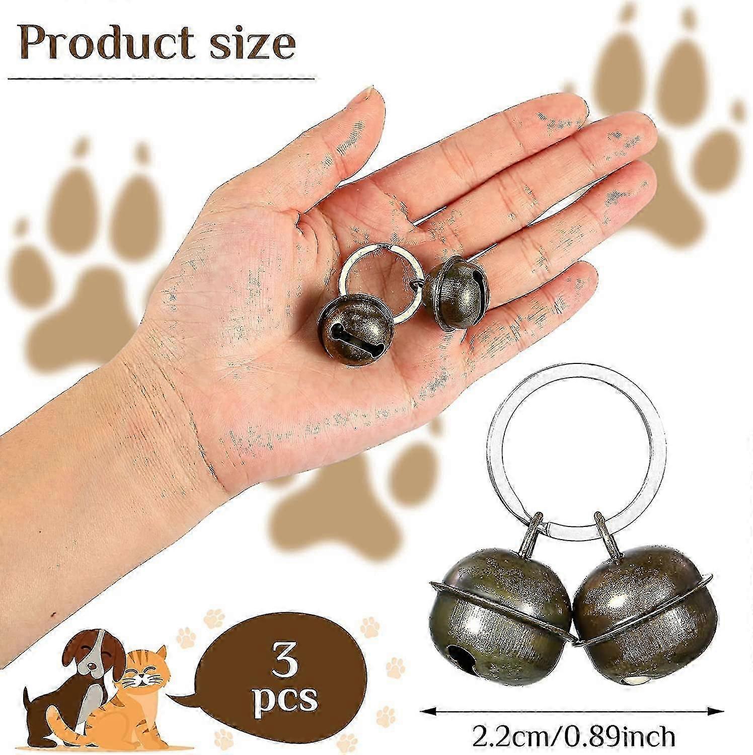 3 Set Extra Loud Cat And Dog Bells Pet Tracker Bells Dog Bells For Collar Pet