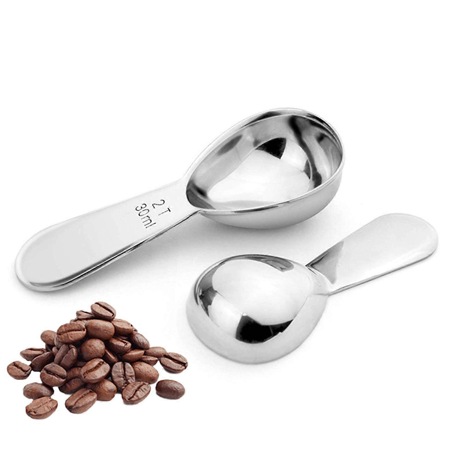 Stainless Steel 2-Piece Table & Coffee Measuring Spoon Set - 1 tbsp & 2 tbsp
