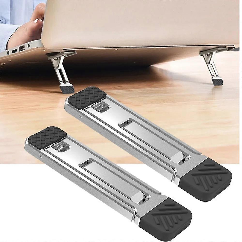 2szt Niewidoczna podkładka podnosząca stojak chłodzący do laptopa, smartfonów i tabletów 110034 jasnoszara