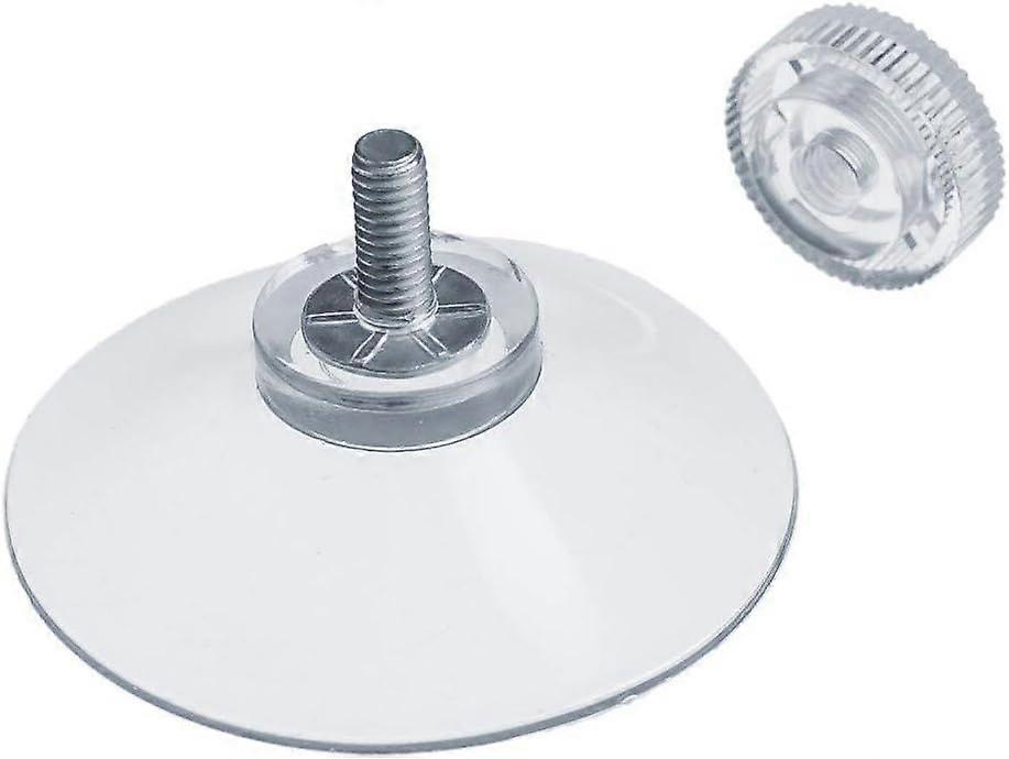 8 x suction cups  40 mm with M4x10mm thread with knurled nuts Transparent - Made in Germany