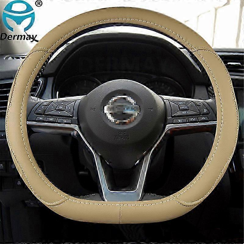 D Shape Car Steering Wheel Cover Pu Leather For Nissan Rogue Sport Hybrid 2017 - 2019 2020 Qashqai 2019 2020 Braid Cover