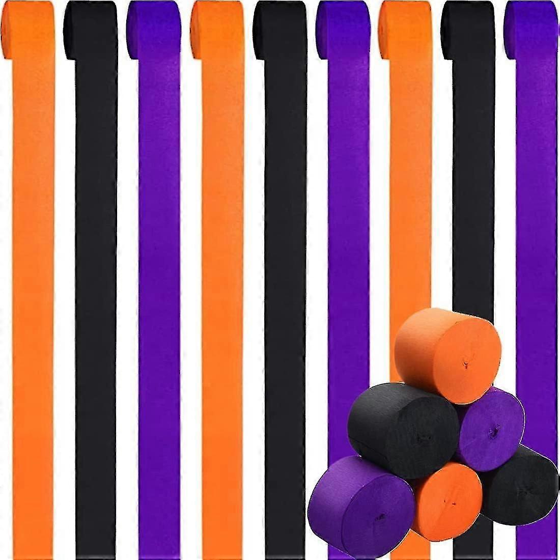9 Roll Crepe Paper Craft Hanging Halloween Crepe Paper Roll Streamer Curtains