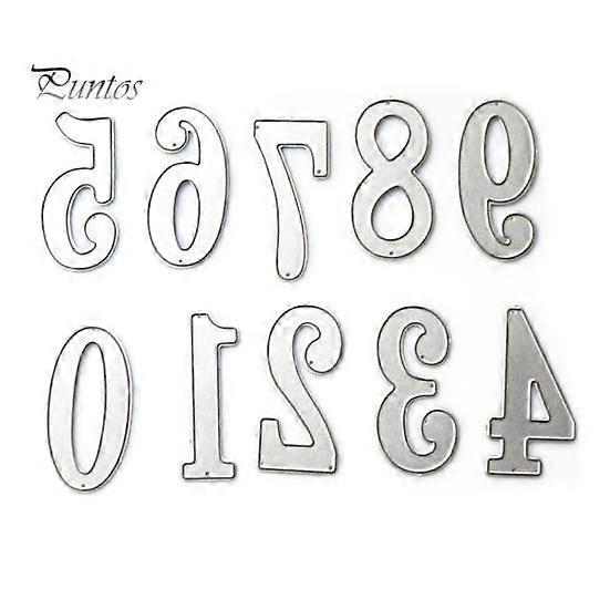 0-9 Numbers Cutting Die Scrapbooking Card Making Paper Craft Mold Album Decor