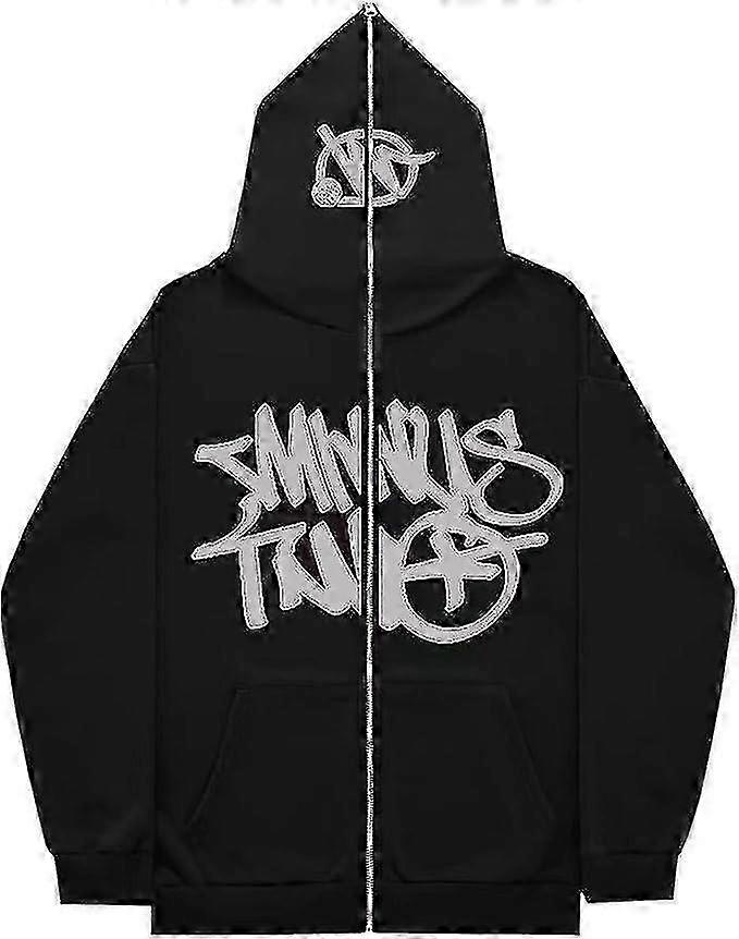 Felpa Con Cappuccio Y2K Baggy SPeesy Minus-Two – Stile Hip Hop Vintage – Unisex – Autunno/Inverno