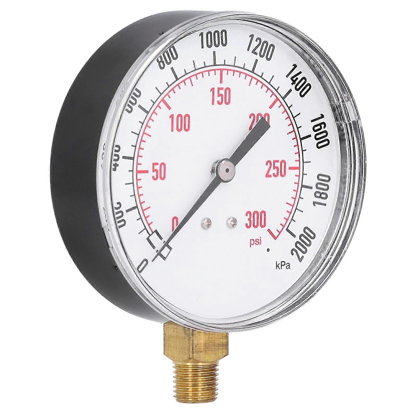 02000kpa 0300psi Double Scale Vacuum Manometer Mini Dial Pressure Gauge Measurement Tool