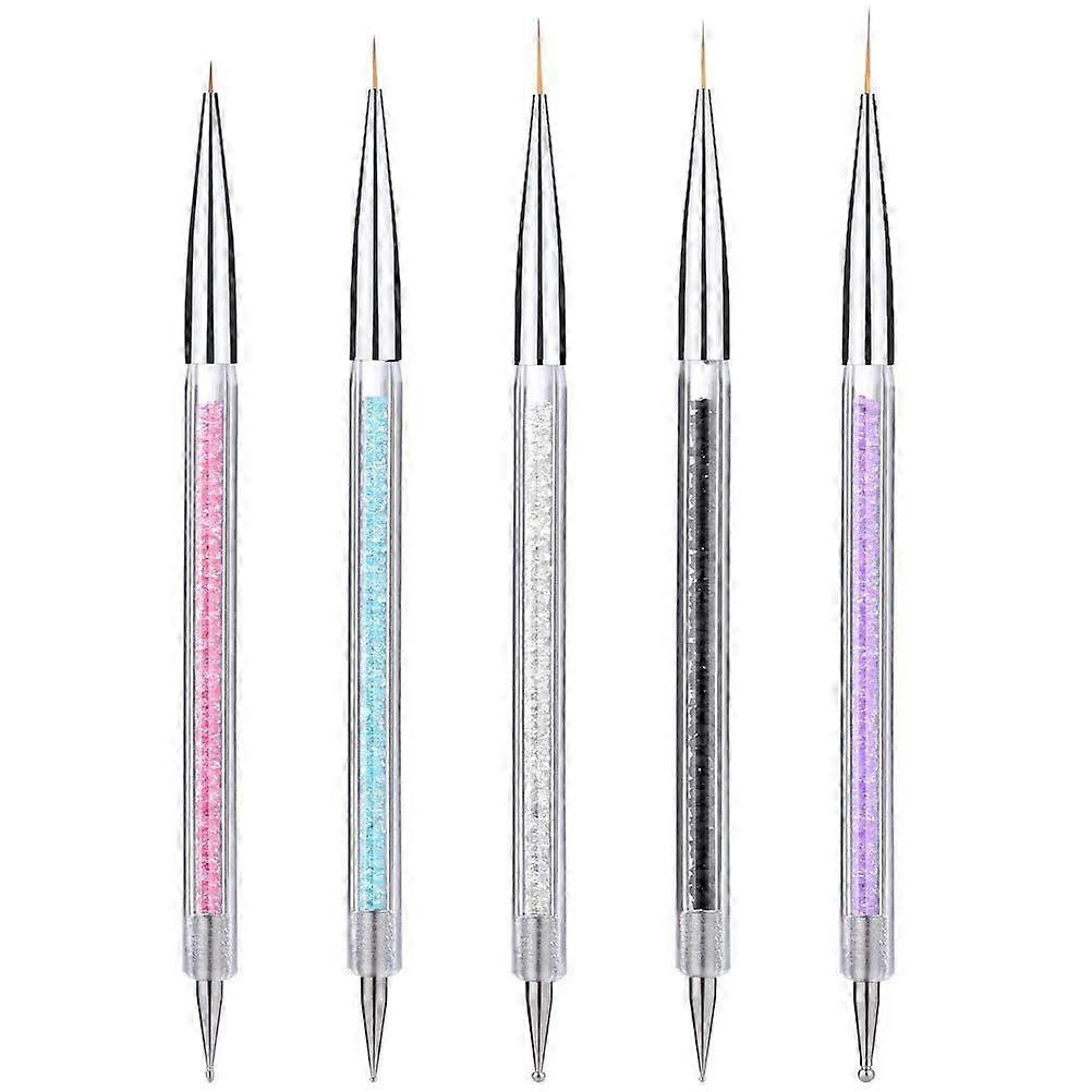 5 Pcs Nail Design Brushes, Nail Liner Brush Set fast