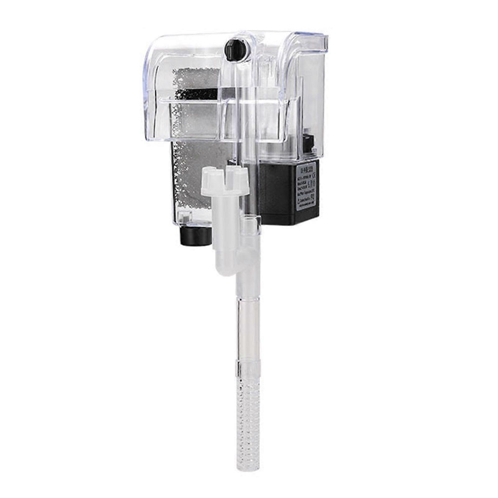 Fish Tank Filter Wall-mounted Waterfall External Filter Fish Tank Oxygen Pump Mini Turtle Tank with 2 Filter Cotton - Multi-stage Filtration System Su