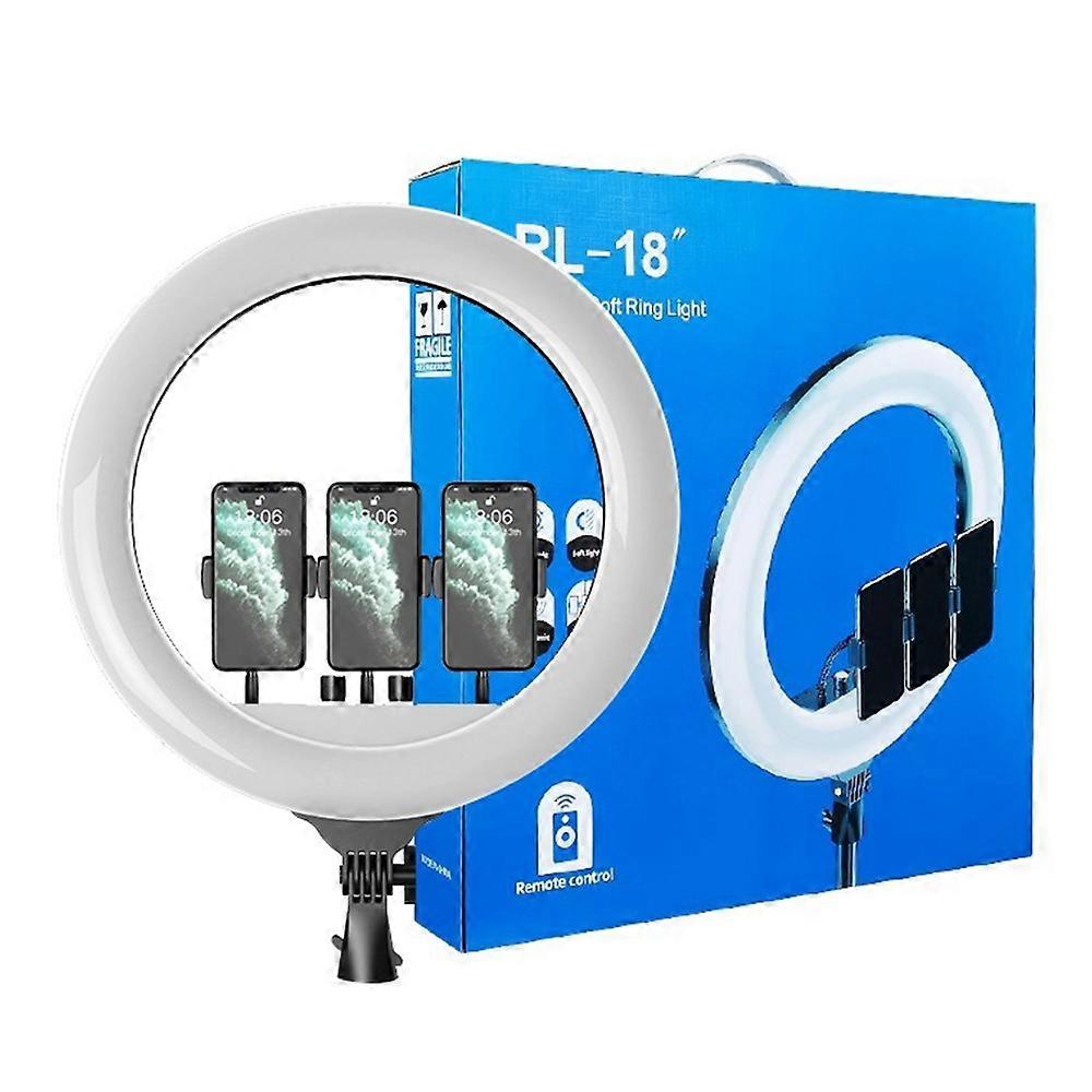RL18 18 Inch Dimmable LED Ring Light with Remote Control for Live Streaming Video Shooting (No Batte