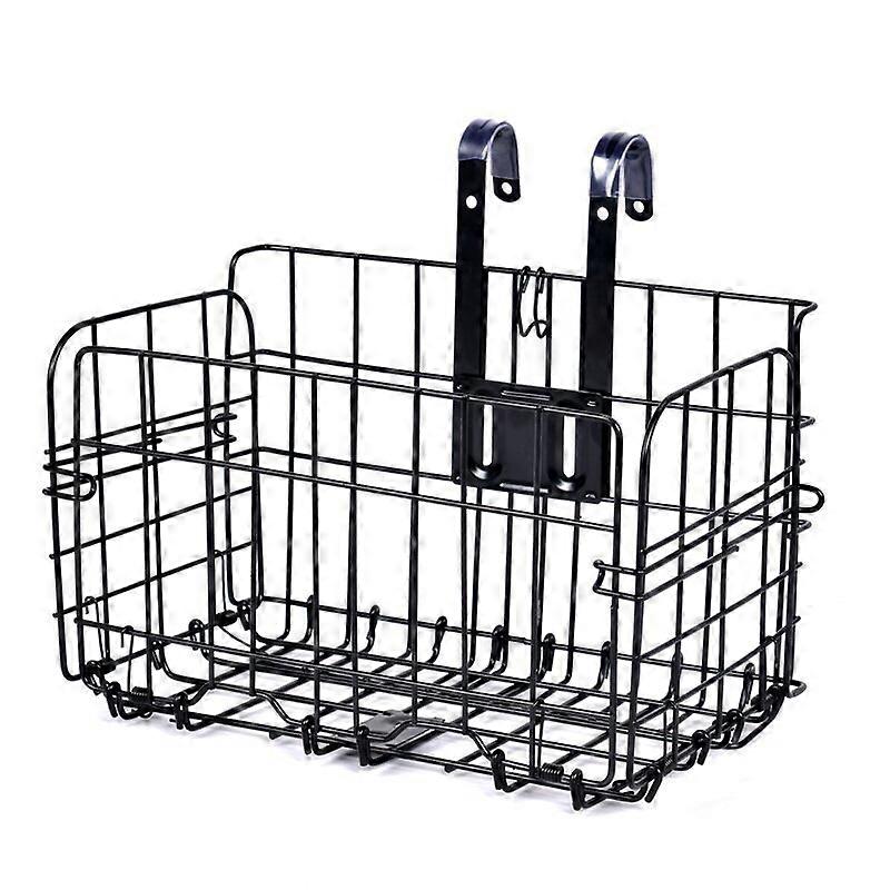 Foldable Wire Mesh Bicycle Cargo Bag for Mountain Bikes, Heavy-Duty, Waterproof, Adjustable Size, Black