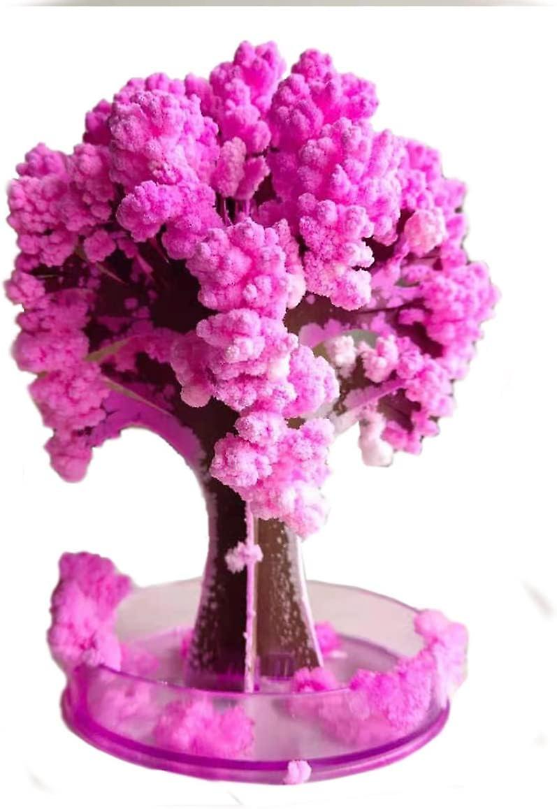 Mini Christmas Tree Magic Growing Paper Tree DIY Crystal Growing Kit(1pc sakura)