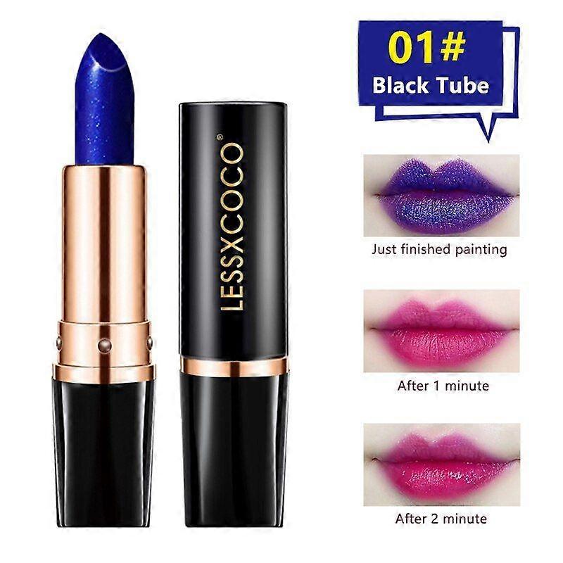 LESSXCOCO Blue Rose Lipstick Temperature Color Changing Lip Moisturizing