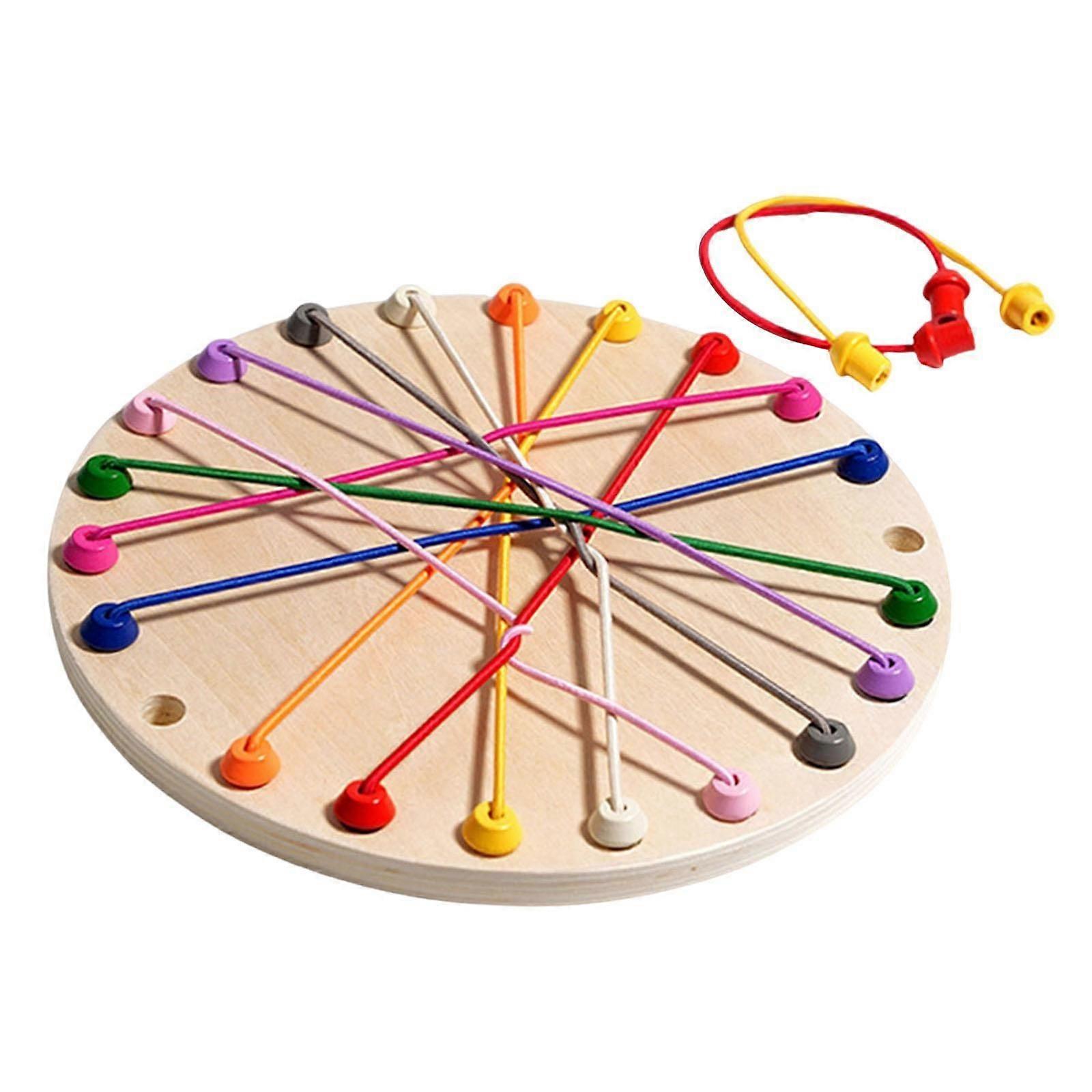 Rope Untangling Toy Tabletop Game Color Learning Brain Teaser for Boys Girls round