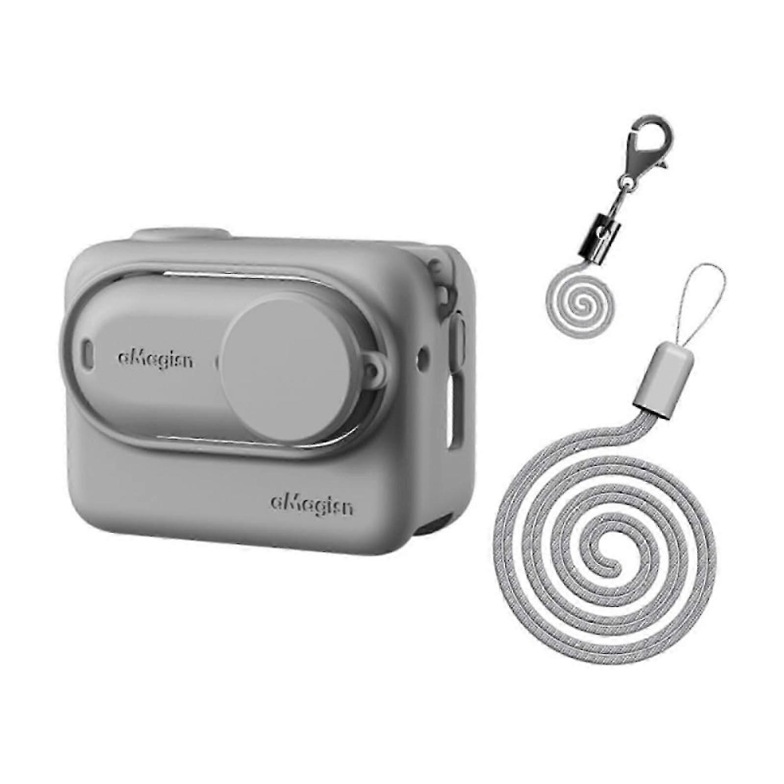 Silicone Protective Case Cover for Insta360 GO 3 Camera + Action Pod Comes with Neck Hang Rope -GSLA