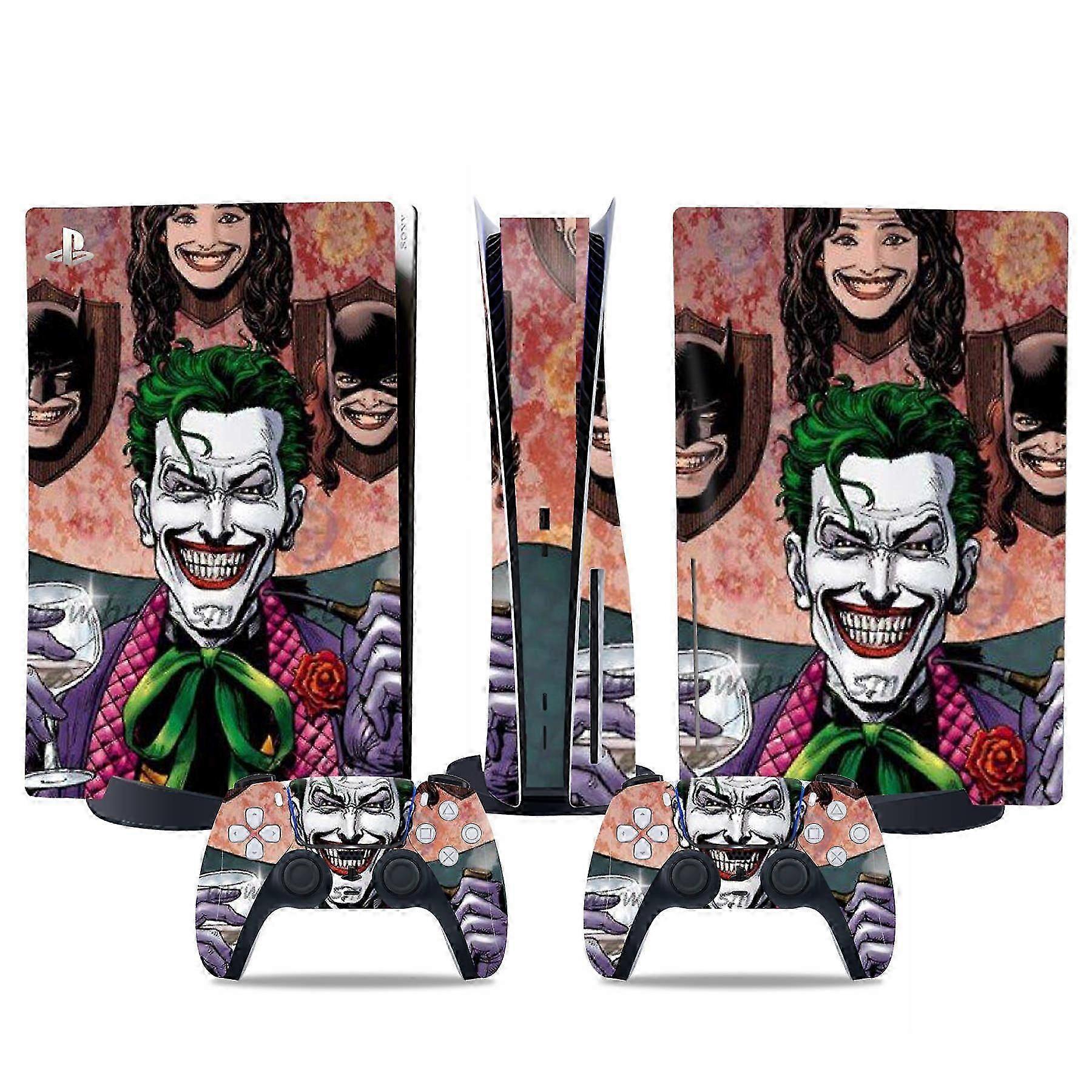 PS5 optical drive version sticker, cool PS5 skin, controller handle,for PS5 console and controller,DC cartoon,Joker13