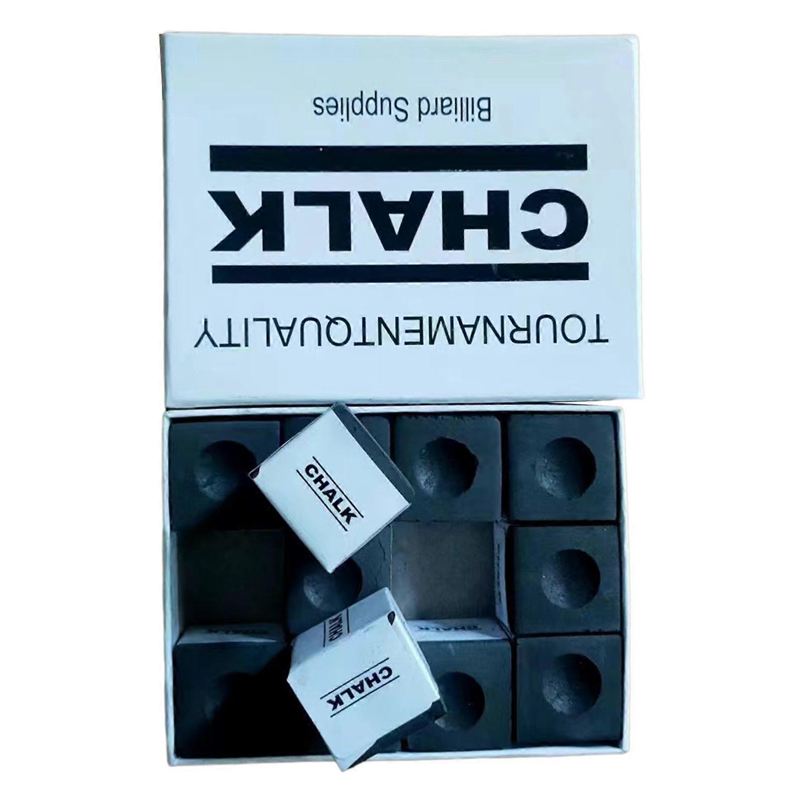 12x Pool Cue Chalk Billiard Chalks Practical Durable Snooker Accessory for