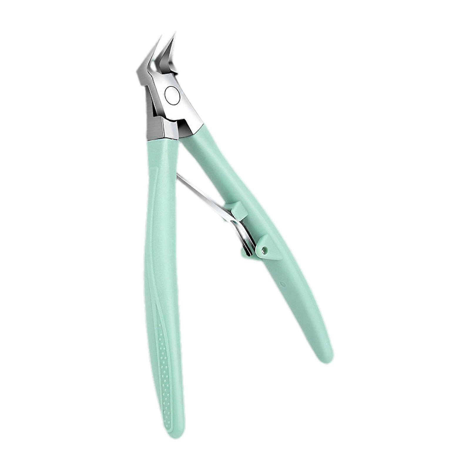 Professional Stainless Steel Toenail Scissors Efficient Ingrown Toenail Tool Nails Cutter Cuticle Nipper Trimmer Matcha green