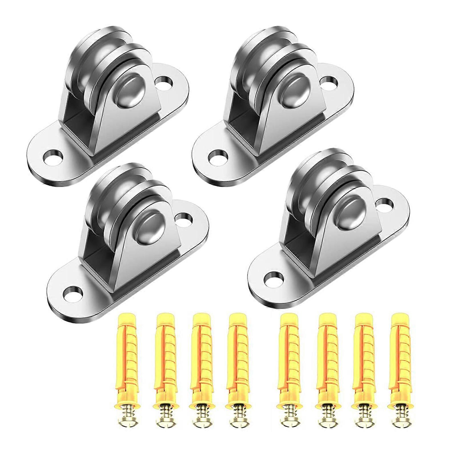 Single Pulley Block Small Pulley Block Smooth Wheel with Bearings Ceiling/Wall Mount Pulley Wheel for Wire Rope Cord