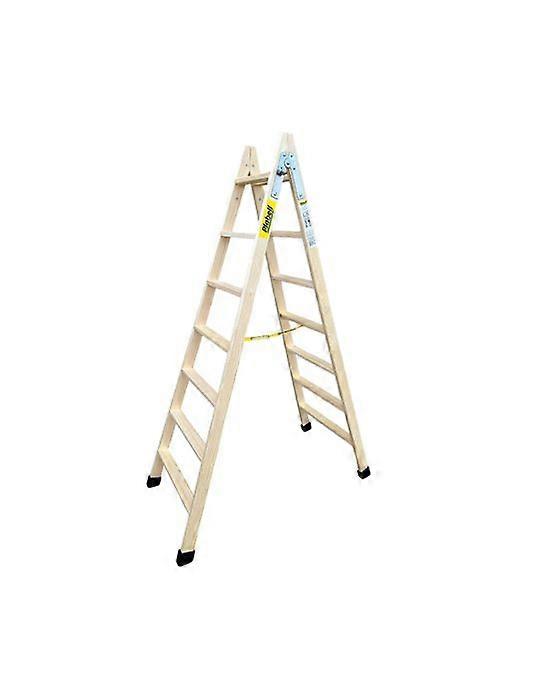 Climent Escabeau Double en Bois avec Queue 7 x 7