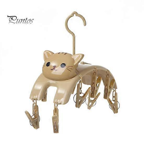 Clothes Drying Rack Cute Cat Shape Clothes Hanger Multi-hook Design Towel Sock Hat Organizer for Home