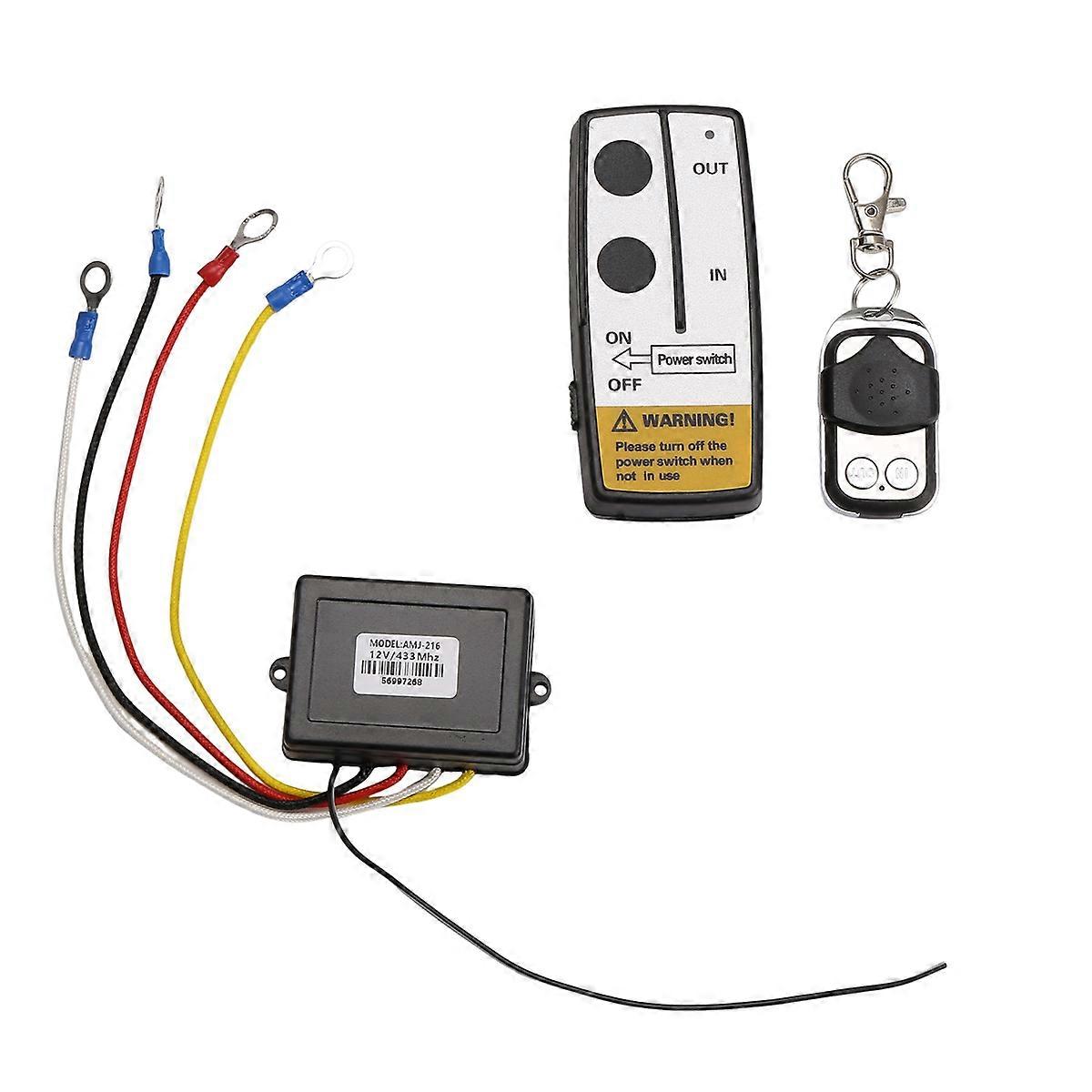 12V 12Volt 50ft Winch Wireless Remote Control Set