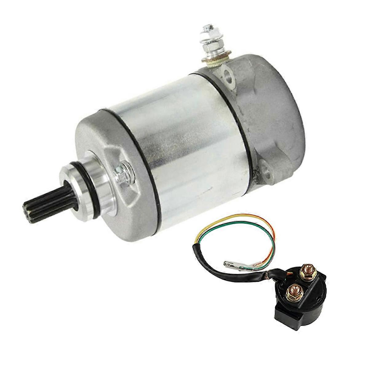 31200-HM8-003 Starter Motor with Starter Relay Fit for Honda Sportrax TRX250X TRX250EX Recon 250 200
