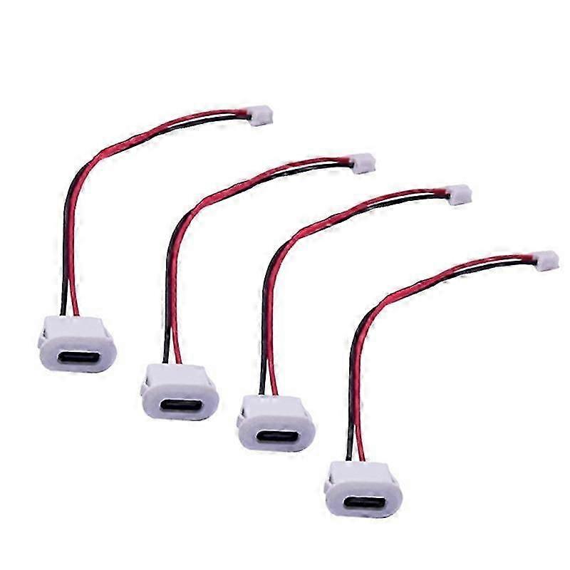 10Pcs USB Type C Connector Jack Female Type-C with Card Buckle High Current Fast Charging Jack Port