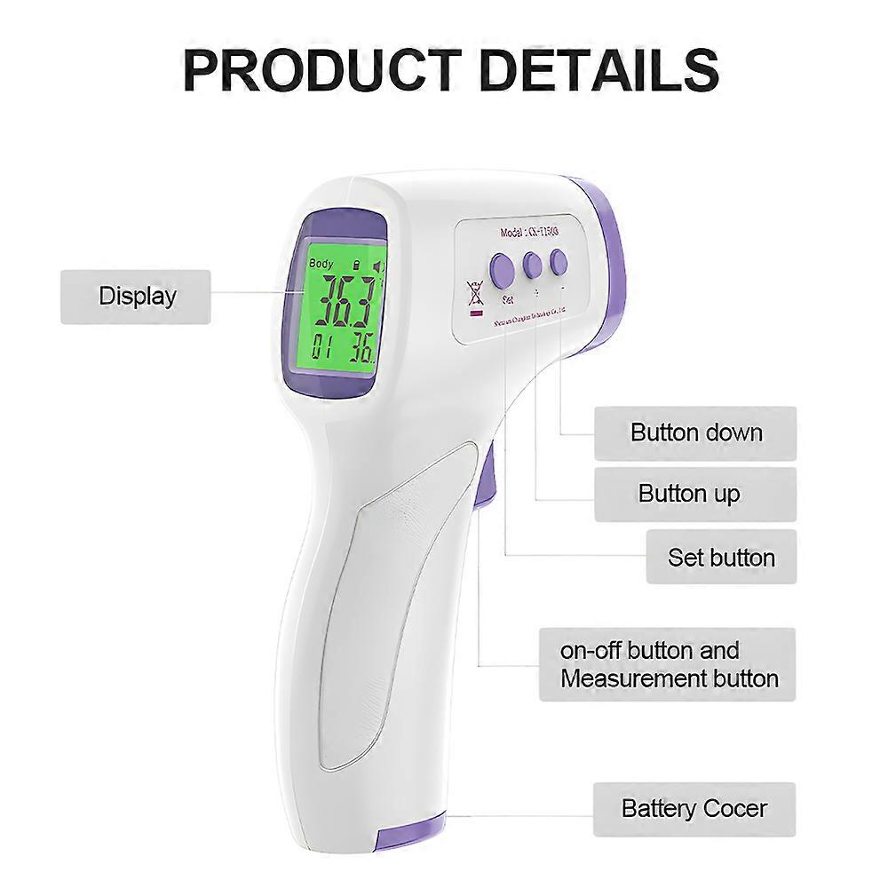 Forehead Thermometer LCD Display Digital Thermometer with Fever Alarm 3-Color Indicator Fast Accurate Results No-Touch Infrared Thermometer Easy for