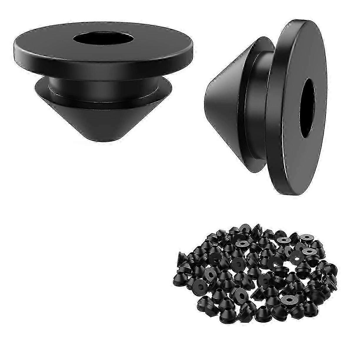 1/8インチ5/32インチ3/16インチケーブル用100pcsケーブル手すりゴムグロメット金属ケーブル手すりPo用