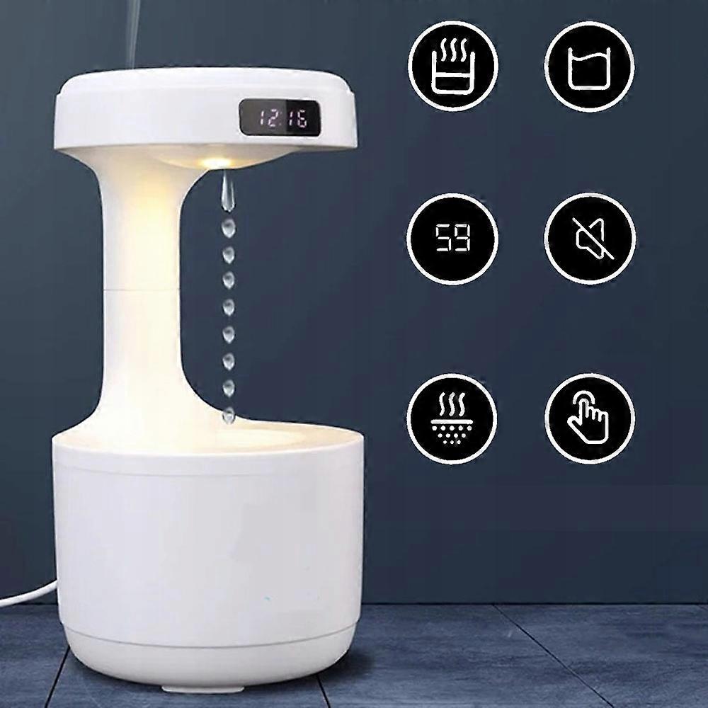 Desk Ultrasonic Humidifier With Led Display, 800 Ml