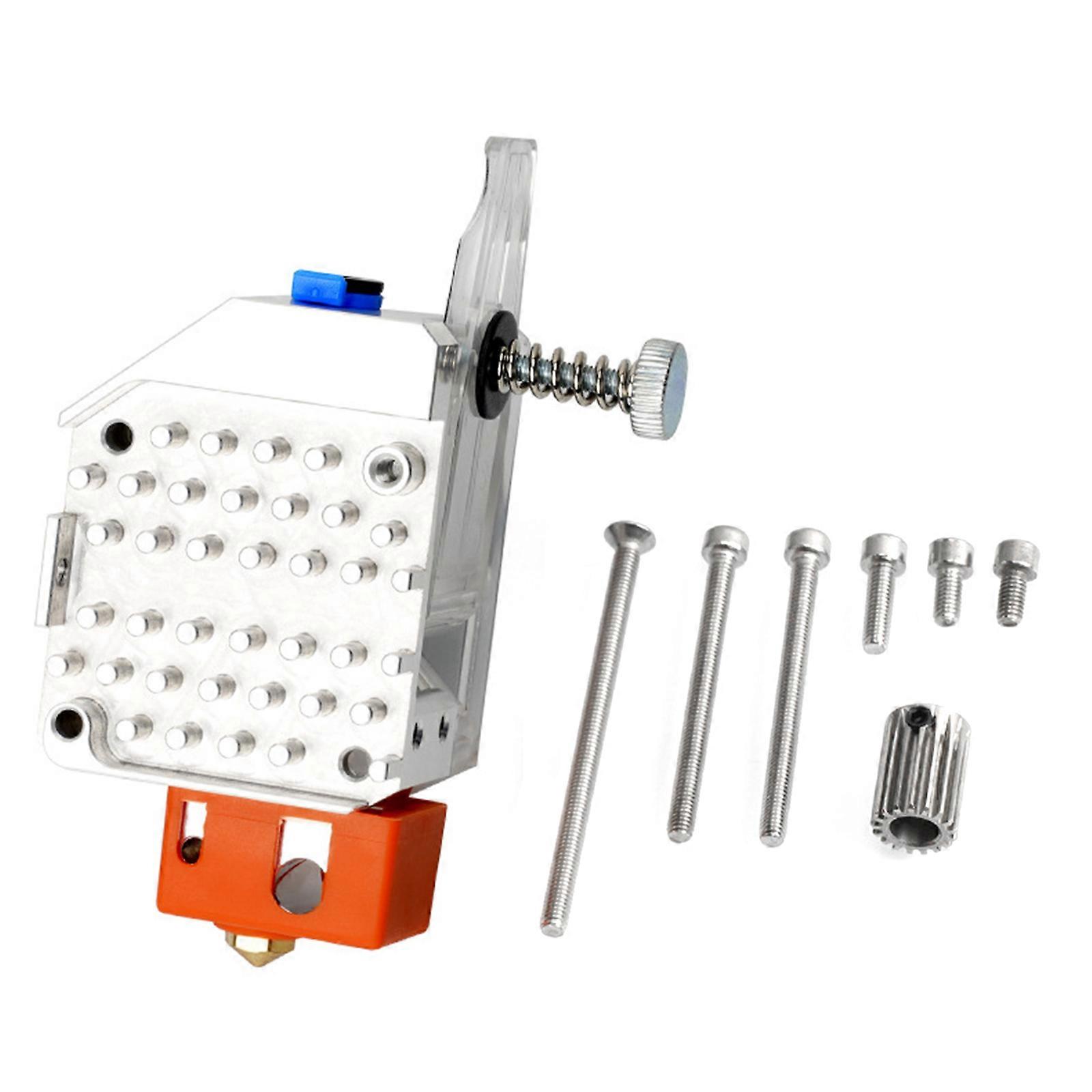 All-metal Extruder Aluminum Alloy Block Bowden Extruder for Ender3 CR10 Dual Gears V6/Volcano Hot End Extrusion Kit
