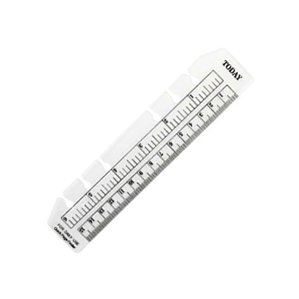 Righello morbido Righello dritto a portata di mano Segnalibro vintage Righello inciso a doppia scala con 6 fori Forniture per ufficio per donna Uomo Chiaro A6