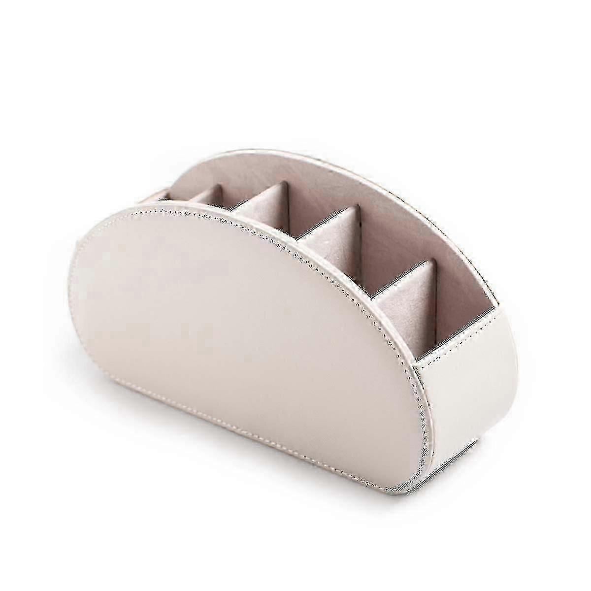 Tv Remote Control Holder For 5 Remotes, Remote Control Tidy And Organiser Caddy, Pu Leather Cosmetic Storage Box(c-1)P2025041800990
