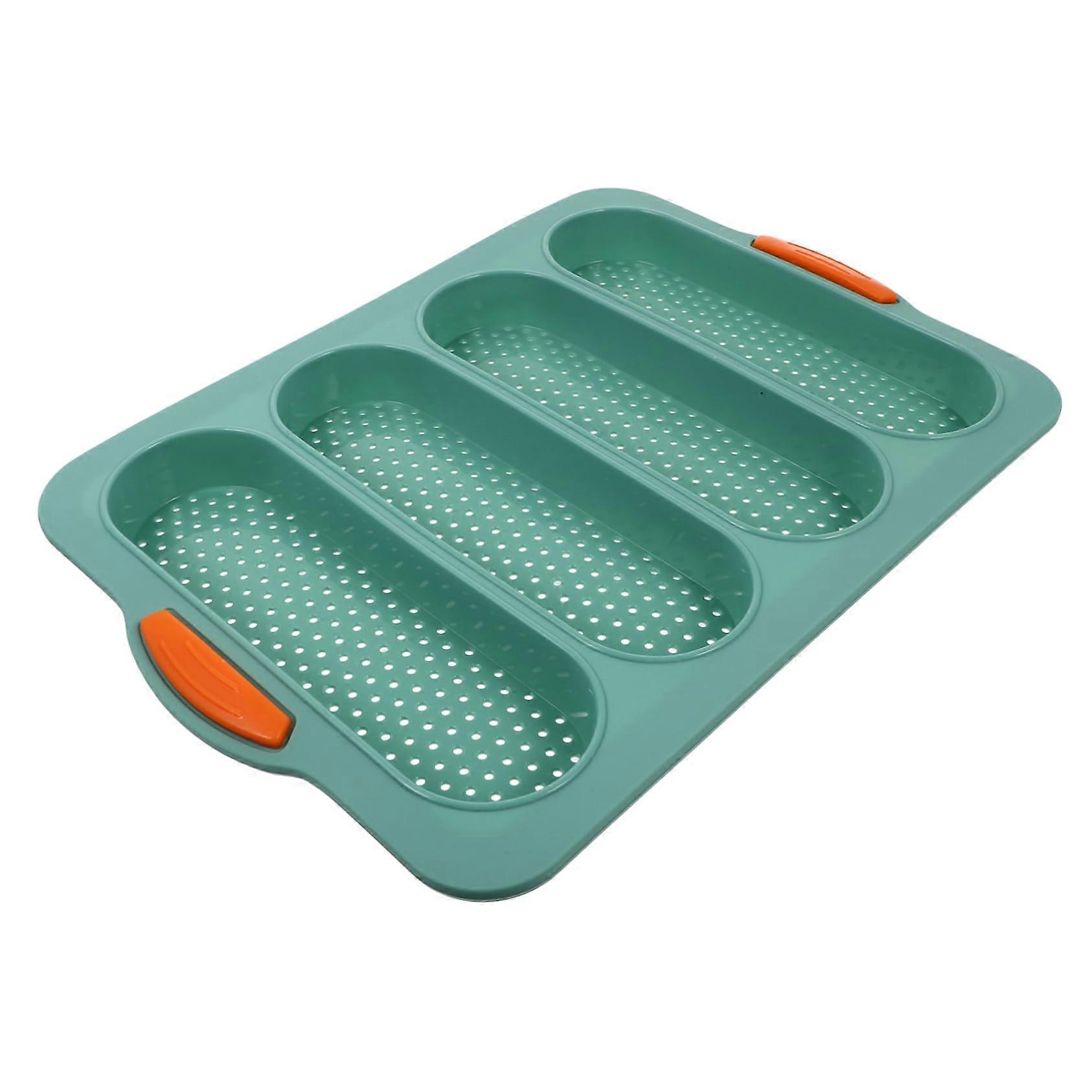 Silicone Baking Mold Non-Stick Number Tray 1pc Kitchen Gadget Green for Bakeware with Easy Release Design