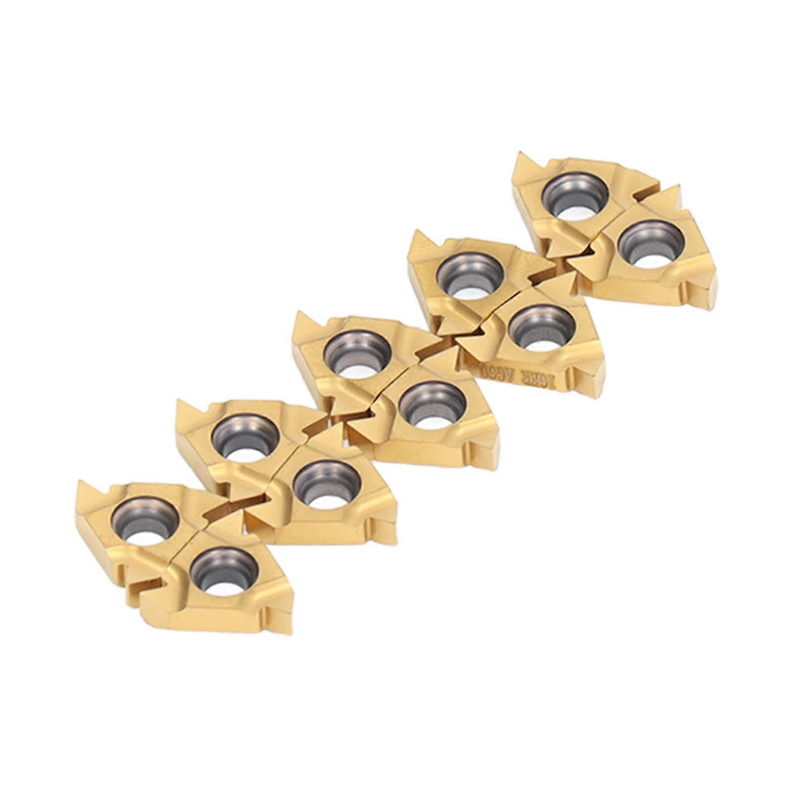 10Pcs Carbide External Threading Inserts High Temp Toughness Set
